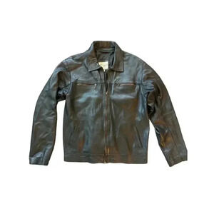 Kassandra Creaciones Mens Black Genuine Sheep Leather Bomber Jacket Size…